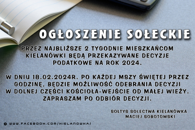 Decyzje podatkowe na rok 2024